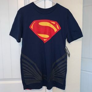 Superman T-shirt Costume with removable cape